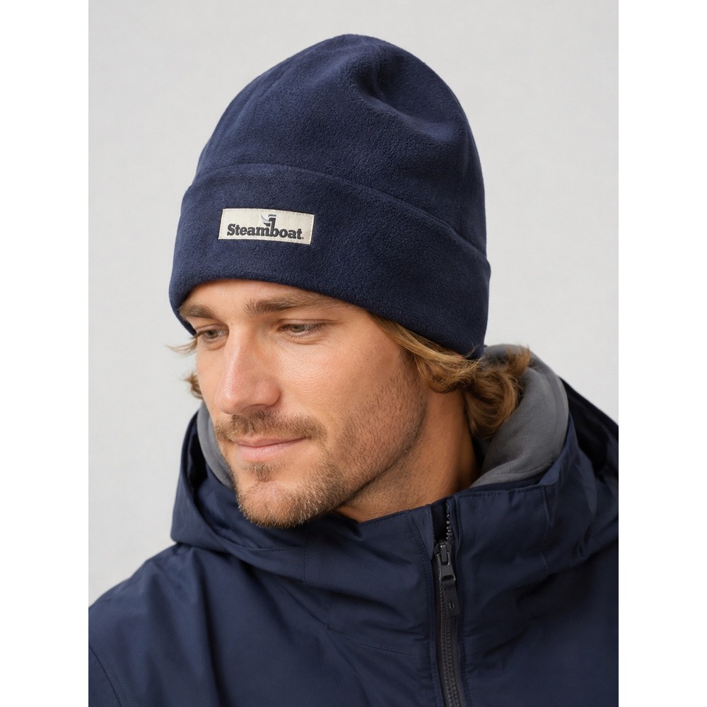 Coal Headwear Steamboat Navy Blue Fleece Beanie Hat Custom Headwear Div RN115935
